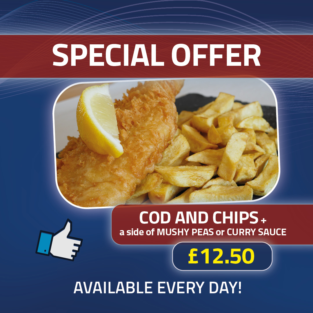 cod and chips every day